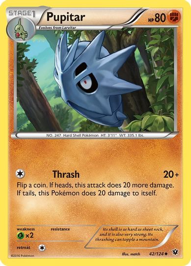 Pupitar (42/124) [XY : Fates Collide]