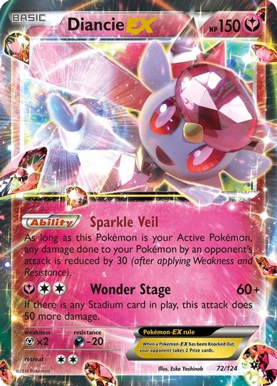 Diancie EX (72/124) [XY : Fates Collide]