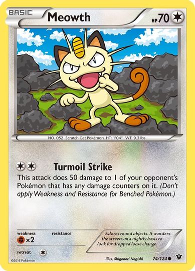 Meowth (74/124) [XY : Fates Collide]
