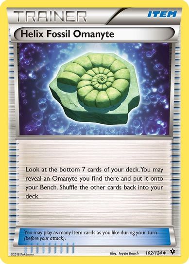 Helix Fossil Omanyte (102/124) [XY : Fates Collide]