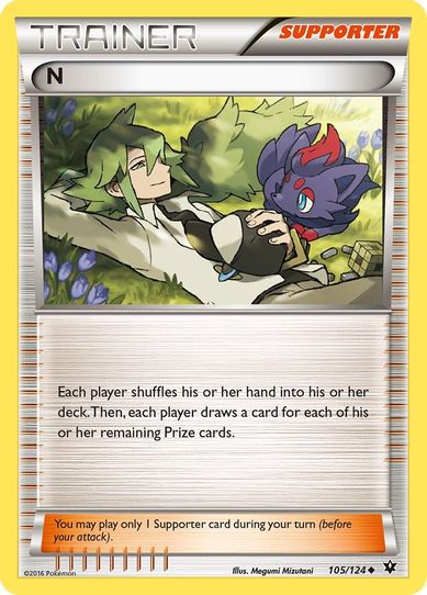 N (Supporter) (105/124) [XY : Fates Collide]