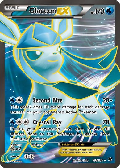 Glaceon EX (Full Art) (116/124) [XY : Fates Collide]