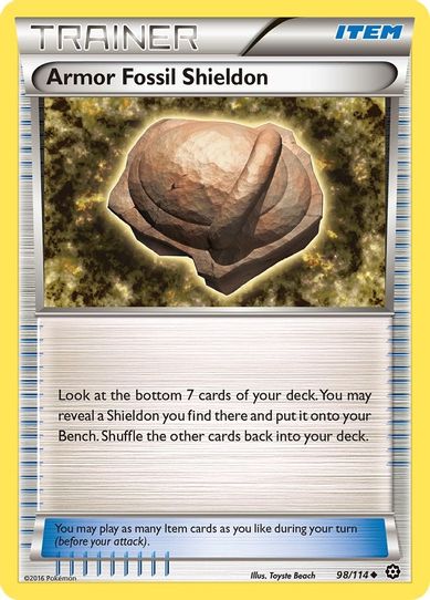 Armor Fossil Shieldon (98/114) [XY: Steam Siege]