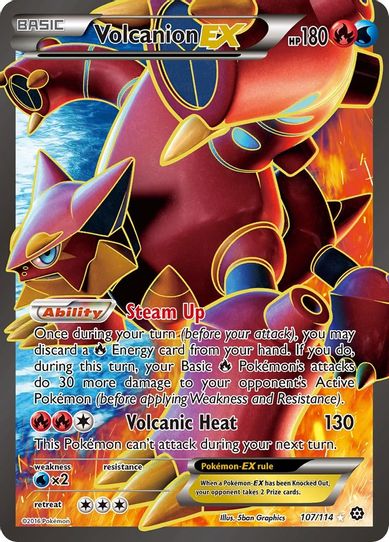 Volcanion EX (Full Art) (107/114) [XY: Steam Siege]