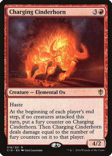 Charging Cinderhorn (16) [Commander 2016]