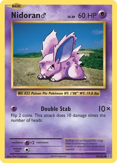 Nidoran M (43/108) [XY: Evolutions]