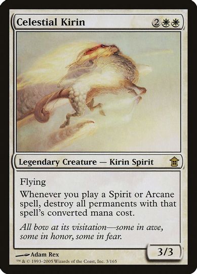 Celestial Kirin (3) [Saviors of Kamigawa]