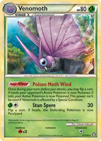 Venomoth (HGSS Triumphant) (11/203) [Deck Exclusives]