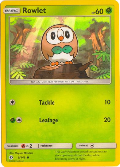 Rowlet (Water Web Holo) (9) [Miscellaneous Cards & Products]