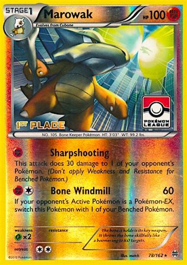 Marowak 78/162 (League Promo) [1st Place] [League & Championship Cards]
