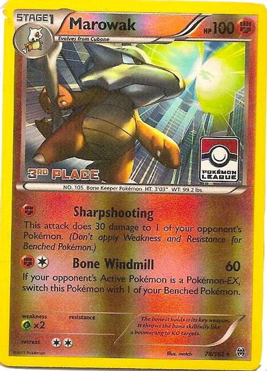 Marowak 78/162 (League Promo) [3rd Place] [League & Championship Cards]