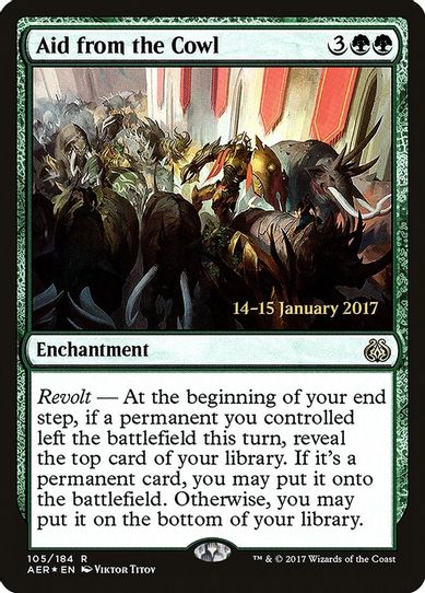 Aid from the Cowl (105) [Prerelease Cards]