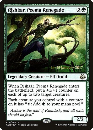 Rishkar, Peema Renegade (122) [Prerelease Cards]
