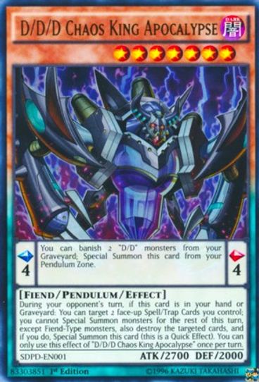 D/D/D Chaos King Apocalypse (SDPD-EN001) [Structure Deck: Pendulum Domination]