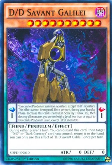 D/D Savant Galilei (SDPD-EN010) [Structure Deck: Pendulum Domination]