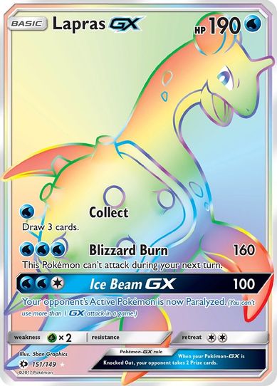 Lapras GX (Secret) (151/149) [Sun & Moon: Base Set]