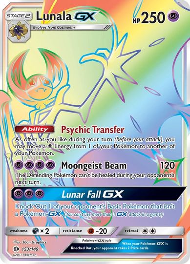 Lunala GX (Secret) (153/149) [Sun & Moon: Base Set]