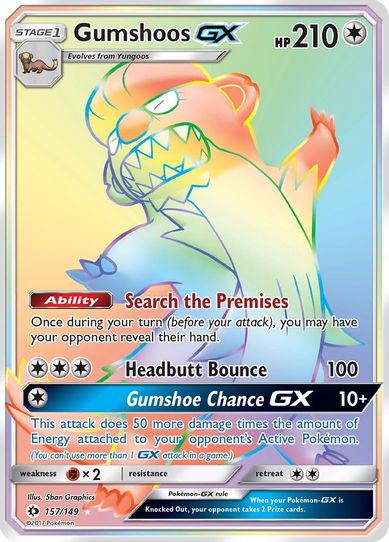 Gumshoos GX (Secret) (157/149) [Sun & Moon: Base Set]