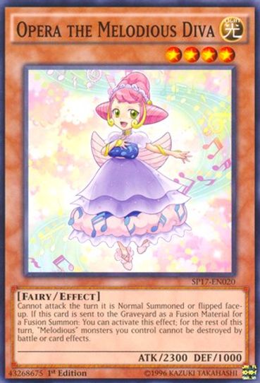 starfoil rare yugioh card Opera the Melodious Diva (Starfoil) (SP17-EN020) [Star Pack
