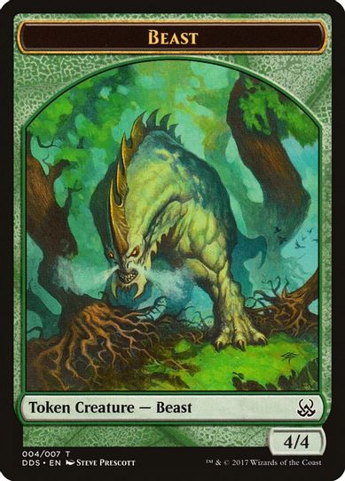 Beast Token (4) [Duel Decks: Mind vs. Might]