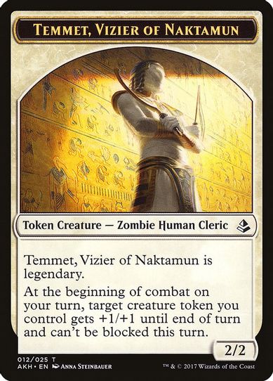 Temmet, Vizier of Naktamun Token (12) [Amonkhet]