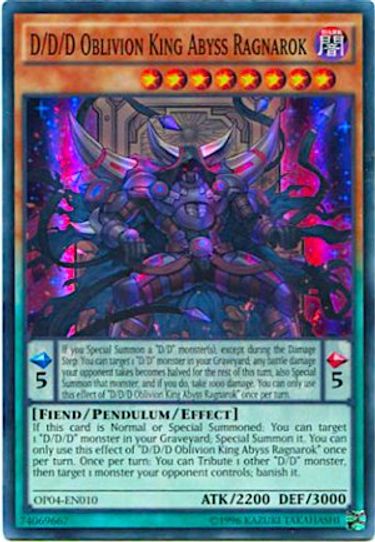 D/D/D Oblivion King Abyss Ragnarok (OP04-EN010) [OTS Tournament Pack 4]