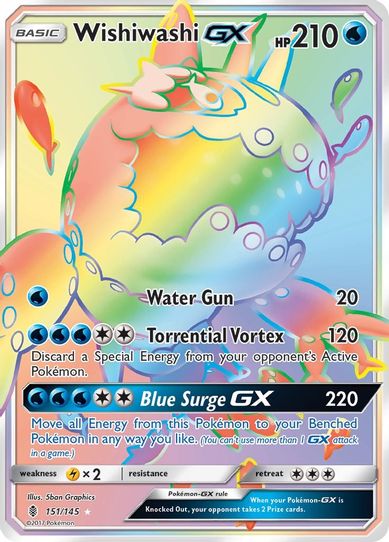 Wishiwashi GX (Secret) (151/145) [Sun & Moon: Guardians Rising]