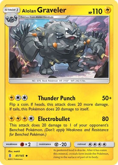 Alolan Graveler (41/145) [Sun & Moon: Guardians Rising]