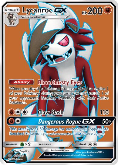 Lycanroc GX (Full Art) (138/145) [Sun & Moon: Guardians Rising]