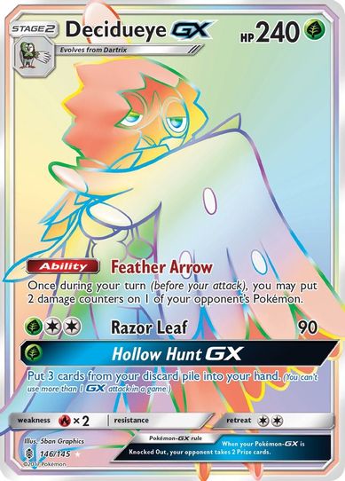 Decidueye GX (Secret) (146/145) [Sun & Moon: Guardians Rising]
