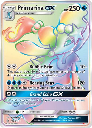 Primarina GX (Secret) (149/145) [Sun & Moon: Guardians Rising]