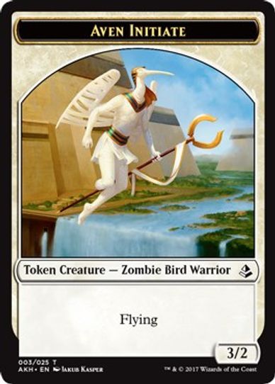 Aven Initiate // Snake Token [Amonkhet]