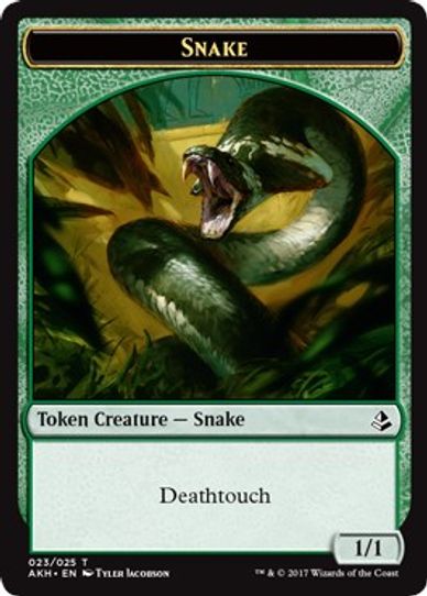 Aven Initiate // Snake Token [Amonkhet]