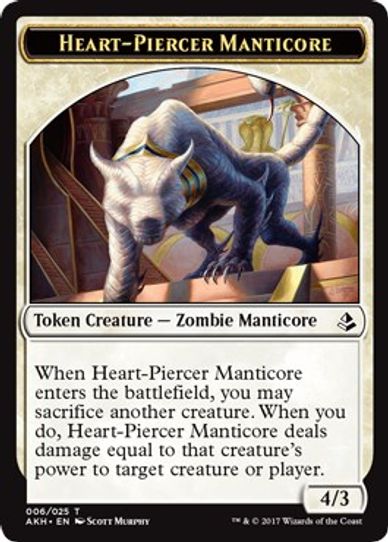 Heart-Piercer Manticore // Warrior Token [Amonkhet]