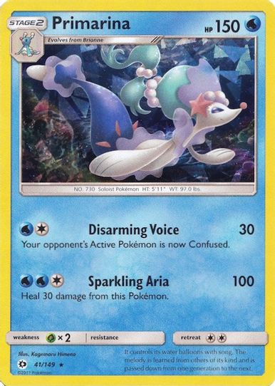Primarina 041/149 (Cracked Ice Holo) [Deck Exclusives]