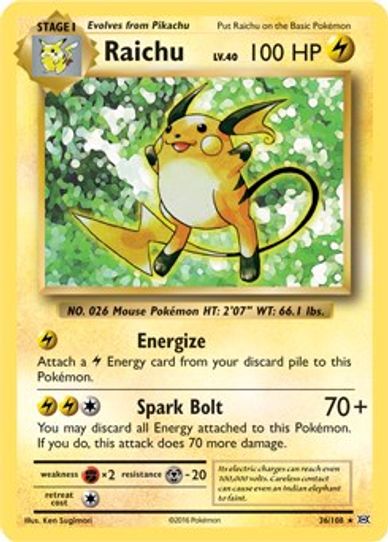 Raichu (XY Evolutions) (36/203) [Deck Exclusives]