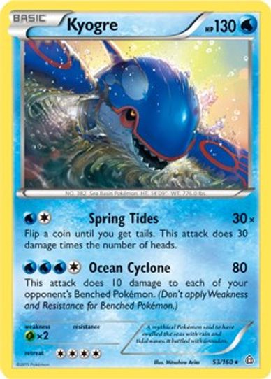 Kyogre (XY Primal Clash) (53/203) [Deck Exclusives]