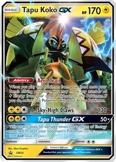 Tapu Koko GX - SM (SM33) [SM Promos]