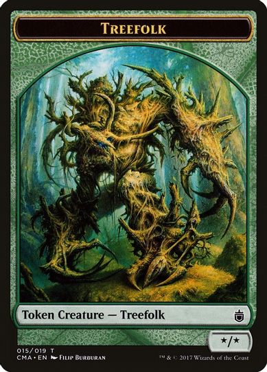 Treefolk Token (15) [Commander Anthology]