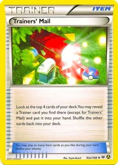 Trainers' Mail (Non Holo) a/ (92a/108) [Alternate Art Promo]