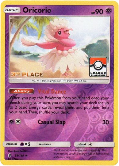 Oricorio 55/145 (League Promo) [3rd Place] [League & Championship Cards]