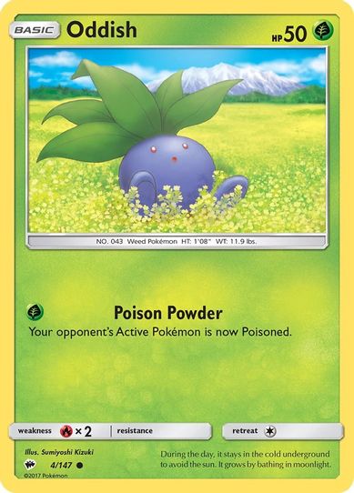 Oddish (4/147) [ Sun & Moon: Burning Shadows]
