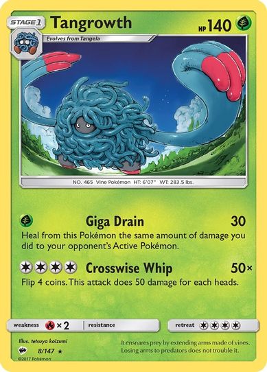 Tangrowth (8/147) [ Sun & Moon: Burning Shadows]