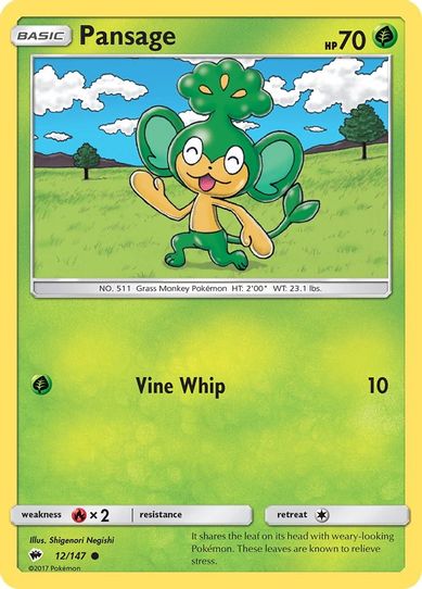 Pansage (12/147) [ Sun & Moon: Burning Shadows]