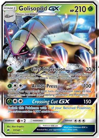 Golisopod GX (17/147) [ Sun & Moon: Burning Shadows]