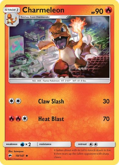 Charmeleon (19/147) [ Sun & Moon: Burning Shadows]
