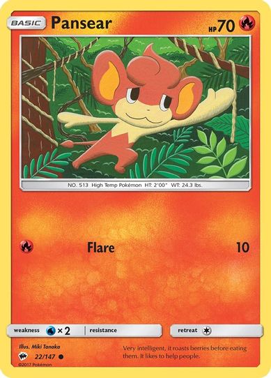 Pansear (22/147) [ Sun & Moon: Burning Shadows]