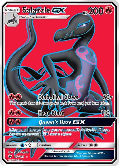 Salazzle GX (Full Art) (132/147) [ Sun & Moon: Burning Shadows]