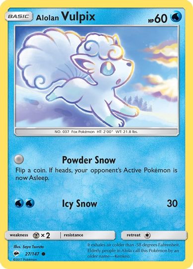 Alolan Vulpix (27/147) [ Sun & Moon: Burning Shadows]