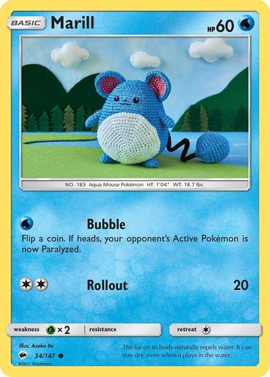 Marill (34/147) [ Sun & Moon: Burning Shadows]
